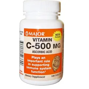 Vitamin C Tablets 500 mg (Ascorbic acid) 100 Count