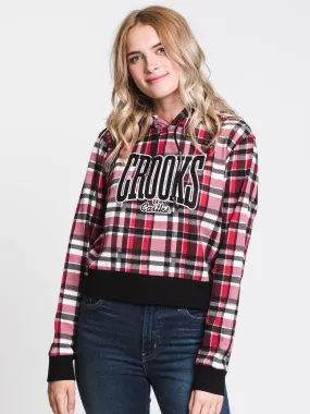 WOMENS ACADEMY APPLQ CROP PULLOVER HOODIE - CLEARANCE