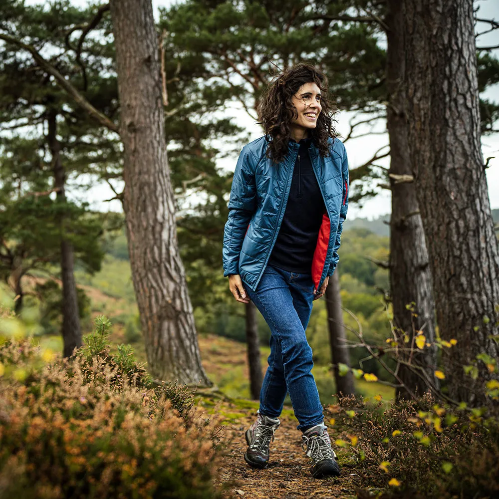 Womens Packable Insulated Jacket (Petrol/Orange)