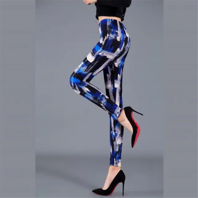 YSDNCHI High Waist Legging Breathable Slim Snake Printing Leggings Push Up Elastic Leggin Slim Ladies Trousers Stretch Legging
