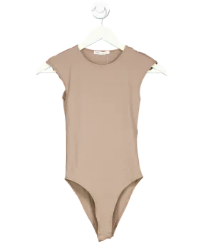 ZARA Brown Crew Neck Bodysuit UK S